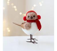 Mini Cardinal Birds, Christmas Cardinal Birdswith Santa Hat & Scarf, Realistic Foam Bird Ornament, Standing Bird Figurines, for Fireplace, Table, Living Room, for Holiday Party Decor