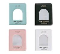 Mini Cards Binder Collection 1-Pocket, 40 Pockets Card Holder with 20 Sleeves, Trading Card Collector, Album Card Folder for Girls and Boys (4, Pink,White,Blue,Black)
