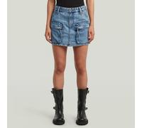 Mini Cargo Skirt - Medium blue - Women 30