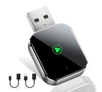 Mini CarPlay Wireless Adapter for Apple iPhone - Converts Wired to Wireless CarPlay Adapter, CarPlay Dongle Stick for Apple Wired CarPlay Cars & for iPhone iOS 10+, USB & Type-C, Plug & Play