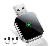 Mini Carplay Wireless Adapter for iPhone - Converts Wired to Wireless carplay Adapter, Carplay Stick for Cars with Built-in Wired Apple CarPlay & for iPhone iOS 10+, USB & Type-C, Plug & Play