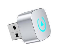 Mini CarPlay Wireless Adapter for VW ID.7 2024 2025, Wireless CarPlay Dongle, Converts Wired CarPlay to Wireless, Plug and Play Stable Control & No Delay,B Silver