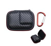 Mini Carrying Case for Dji Action 5 Pro/4/3, Protective Storage Case for GoPro 13/12/11/10/9/8/7/6/5/4/3, Hard Shell Waterproof Case with Aluminum Carabiner, Can Put Camera Body with Silicone Case