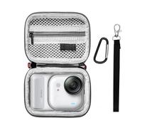 Mini Carrying Case for Insta360 GO Ultra Hard Shell Lens PU Cover Protection Storage Bag Travel Portable Cases with Carabiner&Wrist Strap Action Camera Accessories (Mesh)