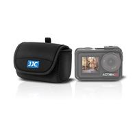 Mini Carrying Case with Battery Storage Slot for DJI Osmo Action 5 Pro/4/3,Neoprene Action Camera Bag Small Pouch for Insta360 Ace Pro/Pro2 Hero 13/12/11/10 w/without Protective Cage(Hook & Loop Tape)