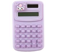 Mini Cartoon Basic Standard Calculators Small Digital Desktop Calculator Pocket Calculator with 8-Digit LCD Display for Student Creativity Office (06)