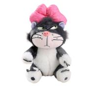 Mini Cartoon Plush Toy Cat Doll - 12cm Stuffed Animal Keychain with Pink Bow, Cute Soft Pocket-Sized Plushie for Girls, Decorative Bag Charm for Kids, Backpack Clip-On Plush Toy