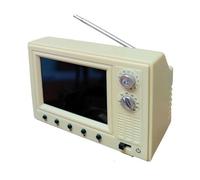 Mini Cartoon TV with Nostalgic Films Rechargeable Mini Retro TV Cartoon Player Lightweight Pocket-Sized Players for Dollhouse Scenes & Collectible Decor