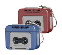 Mini Cassette Tape Player, 2 Pack Mini Tape Recorder & Cassette Player, Portable Retro Keychain With Record & Playback Function - Red And Blue, Recorder Portable