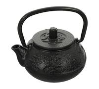 Mini Cast Iron Teapot Ornament Decorative Tea Kettle for Tabletop | Black Iron, Traditional Vintage Retro Style, Portable Accent for Home Displays, Tea Trays and Photo Props