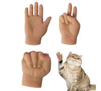 Mini Cat Hands - Set of 3 Mini Cat Puppet Hands - Foldable Fun Items | Ideal for Cat Games, Healing Times, Paw Massage, Photography, , AR