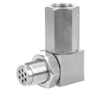 Mini Catalizador, M18x1.5 90 Degree Mini Catalytic Converter Spacer, Stainless Steel O2 Sensor Extender for Eliminating Check Engine Light After Exhaust Mods