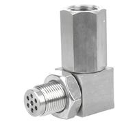 Mini Catalytic Converter, Mini Catalizador, M18x1.5 90 Degree Catalytic Converter Spacer, Stainless Steel O2 Sensor Extender for Eliminating Check Engine Light After Exhaust Mods