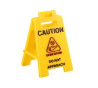 Mini Caution Sign for Desk, Yellow Caution Overstimulated Sign Do Not Approach Warning Signs Humor Funny Desktop Office Table Bedroom Decoration Decor for Coworker Colleagues Gifts (Underpaid)