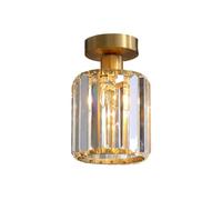 Mini Ceiling Light Fixture, Crystal Semi Flush Mount Light Fixture, Modern Small Chandelier E27 Socket Close to Ceiling Lamp for Hallway Entryway Bedroom Kitchen Living Room Porch/a