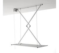 Mini, Ceiling Mounted Pulley Clothes Airer, Clothes Drying Rack, Vertical Folding Laundry Drying Rack in aluminium and steel 59.84x21.2x9.84 in (Grey, 150)