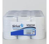 Mini Centrefeed White 2-Ply Paper Rolls, Compact, High-Absorbency, Versatile Cleaning