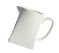 Mini Ceramic Creamer Pitcher with Handle, 230ml White Porcelain | Pointed Spout, Easy One-hand Pouring, Coffee or Maple Syrup, Tea Party and Breakfast Table Use