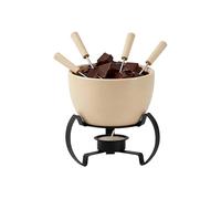 Mini Ceramic Fondue Pot Set - Chocolate Melting Mug with Forks for Dessert, Cheese, Cream, Home Use, Picnics, Parties, Birthdays & Christmas