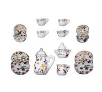 Mini Ceramic Tea Set Perfect Play Toy For Kids - Miniature Food Cups Cups Dishes Tea For Children Plates accessories mini tea cups miniature set teapot 1/12 set 1/12 cup cup For teapot rose po