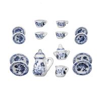 Mini Ceramic Tea Set Perfect Play Toy For Kids - Miniature Food Tea For Children Cups Plates Cups Dishes set set miniature set garden set teapot rose set house mini set sets cups miniature set