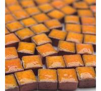 Mini Ceramic Tiles (0.19inch or 5mm) 250 Pieces Orange RO01