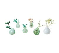 Mini Ceramic Vase Magnets Set for Desktop and Kitchen Decorative Ornament Cute Idea Novelty Home Fridge Decorations 6PCS (Clear, 3cm)