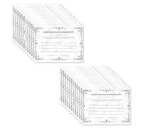 Mini Certificate of Authenticity, 5 x 7 Inch Premium Certificates, Perfect for Valuations, Gifts, Collectibles and Artwork, Bulk Pack of 24