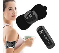 Mini Cervical Massager, Mini Electric Shoulder Neck Massage Pad Cervical Vertebra Waist Arm Leg Massager with 6 Modes and 19 Intensities for Labour Back Knee Pain & Sciatica Arthritis Relief,Black