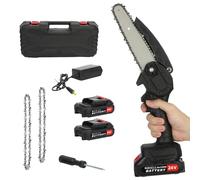 Mini Chainsaw 6 Inch | 2X 24V 1500 mAh Battery Mini Electric Chainsaw, 15cm Cutting Diameter Power Chainsaw for Tree Branches, Wood, Courtyard Garden Cutting