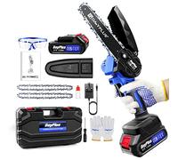 Mini Chainsaw, 6 Inch Battery Powered Brushless Cordless Mini Chainsaw with 1500mAh Rechargeable Battery, Portable One-Handed Handheld Small Electric Chainsaw for Tree Trimming Wood Cutting