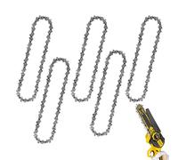 Mini Chainsaw Chain 6 Inch Hand Chain Saw Replacement Chains with 37 Drive Links 5PCS 1/4" LP 0.043" Gauge Cordless Electric Portable Mini Chainsaw Guide Chain for Branch Pruning Tree Trimming