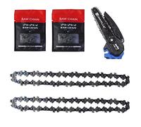 Mini Chainsaw Chain Replacement Chain Cordless Electric Chainsaw Blade 21 V Chainsaw Pruning Shears for Wood Branch Cutting (2 Pieces,6 Inches)