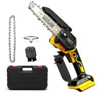 Mini Chainsaw Cordless 6 inch Compatible with Dewalt 18V 20V (No Battery), Brushless Battery Powered Portable Small Electric Chain Saw for Wood Cutting Trees Pruning Branch Cutter