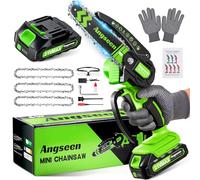 Mini Chainsaw Cordless 6 Inch, Electric Chain Saw with 3 Chains and 850W Motor, Small Battery Chainsaw with 1 Battery and Safety Lock, Light Weight Handheld Chain Saw for Wood Cutting Tree Trimming