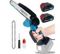 Mini Chainsaw Cordless 6 Inch for Makita 18V Battery Handheld Electric Small Chainsaw with 2PCS 3000mAH Battery, with Chain for Tree Branches Garden Cutting