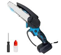 Mini Chainsaw Cordless 6-inch, Handheld Electric Chainsaw Compatible with Makita 18V Battery, Portable Battery Small Chain Saw for Garden Courtyard Cutting, with Security Lock