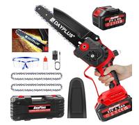 Mini Chainsaw Cordless 8 Inch, 21V Brushless Battery Powered Chain Saw for Branch Pruning with 4000mAh Battery & 2 Chains, Portable Electric Handheld Small Chainsaw for Wood Cutting Tree Trimming