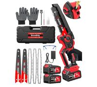Mini Chainsaw Cordless 8-Inch, 21V Brushless Electric Chain saws & Quick Charger,Lightweight Chain Saw for Wood Cutting &Tree Pruning&Auto Oiler