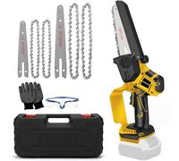 Mini Chainsaw Cordless 8 inch 6 inch Compatible with Dewalt 18V 20V (No Battery), Brushless Auto Oiler, Portable Handheld Small Electric Chain Saw with Chain for Wood Cutting