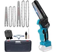 Mini Chainsaw Cordless 8 inch 6 inch Compatible with Makita 18V (Not Included Battery), Brushless Motor Auto Oiler, Portable Handheld Small Electric Chainsaw with Chain for Wood Cutting