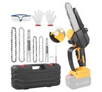 Mini Chainsaw Cordless 8 inch 6 inch,Small Handheld Chainsaw with 4 Replacement Chain,Brushless Portable Electric Chainsaw for Wood Cutting,Branch Pruning,Compatible with Dewalt 20V Battery,No Battery