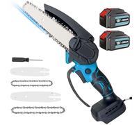 Mini Chainsaw Cordless for Makita, 4 Inch & 6 Inch Electric Handheld Small Chainsaw w/ 2PCS 5.5Ah Battery Security Lock Battery Powered Chain Saw for Branch Pruning Wood Cutting Tree Trimming