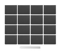 Mini Chalkboard Signs, 16pcs V Shaped Erasable Reusable Small Blackboard - Durable PVC Material, Easy to Write and Erase, Perfect for Parties and Events (with Pen)