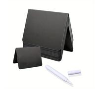 Mini Chalkboard Signs,Food Labels for Buffet 20 Pcs Multifunctional V Type PVC Mini Chalkboard Sign Small Blackboard Message Price Boards Erasable Vertical Desktop Signs