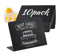 Mini Chalkboard Signs, Small Blackboard Signs with Stand Reserved Menu Board Signs Tables Food Labels for Shop Buffet Bakery Cafe Wedding Birthday Party (10 Pack)