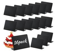 Mini Chalkboard Signs, Small Blackboard Signs with Stand Reserved Menu Board Signs Tables Food Labels for Shop Buffet Bakery Cafe Wedding Birthday Party (16 Pack)