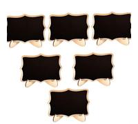 Mini Chalkboard Signs with Stand - 10 Pack Rustic Wood Framed Tabletop Blackboard for Labels, Table Numbers, Food Signs, Back to School, Wedding, Party, Classroom Decor