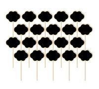 Mini Chalkboard Toppers 20pcs Cloud Shaped Wooden for Garden Signage