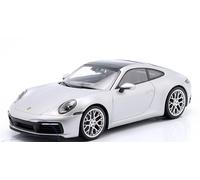 Mini Champs 1/18 Porsche 911 (992) Carrera 4S 2023 Silver/Silver Wheel Special Order Sponsor Logo Display Universal Mini Car